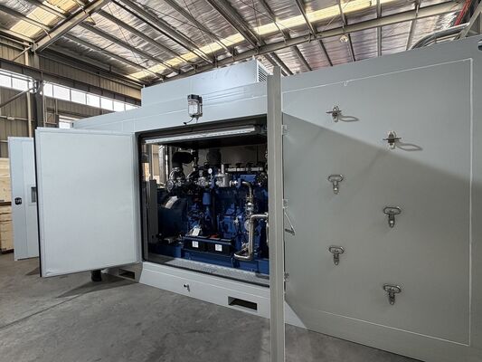 Goede prijs. 400kW Yuchai-motor Natuurgasgenerator met geluidsdicht dak voor buitenstroom online