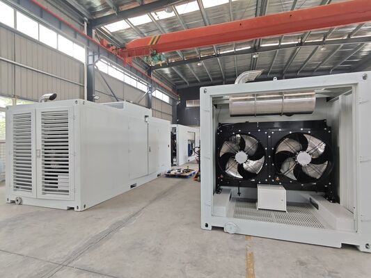 Goede prijs. 400kw Nominaal Vermogen Yuchai Motor Aardgas Generator Set met Regenbestendige Geluiddichte Container online